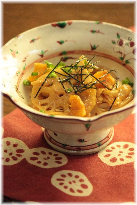 梅蓮根きんぴら。 と 献立。