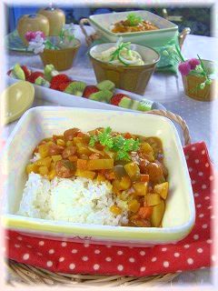 朝カレー。