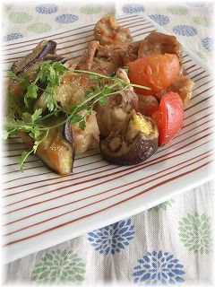 夏野菜の甘辛カレー炒め。 とＴＢＳ。