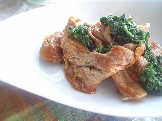 豚肉のケチャップソテー・パセリソース。 と献立。