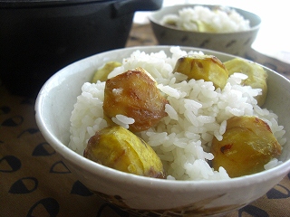 栗ご飯。 と献立。