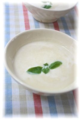 お豆腐とじゃがいものポタージュ。 と献立。