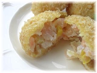 海老コーンカツ。 とお弁当。