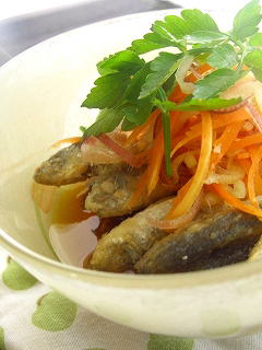 小あじの南蛮漬け。