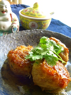 春雨プリプリ☆中華ハンバーグ。