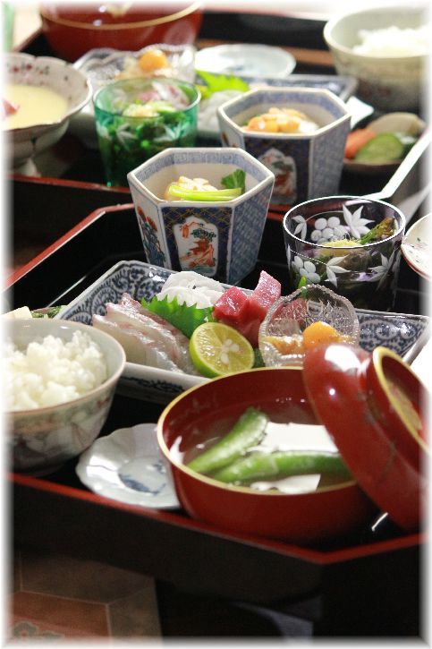 鯛茶漬け。 と 献立。
