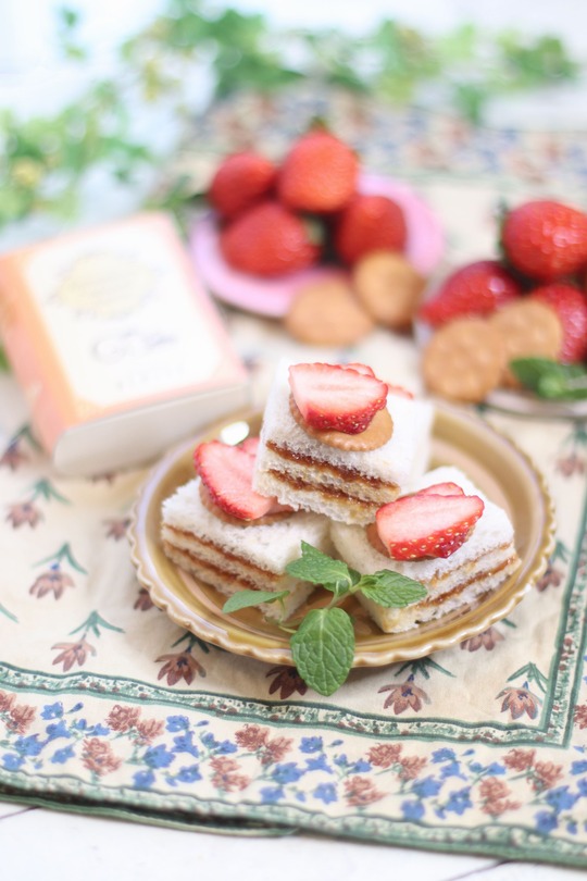  クルミッ子キャラメルソースでキャラメルビスケットサンドイッチ＃PR　と、かわいいです。とお伝えください。