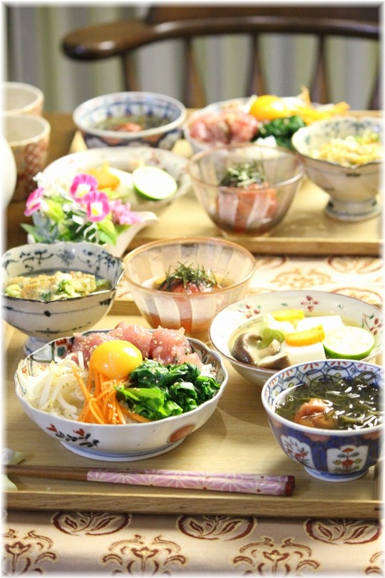  【献立】めじまぐろいっぱい！献立の翌々日。まぐろビビンバ。　と　夏のお昼寝のにおい。