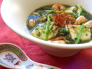 緑の！麻婆豆腐。
