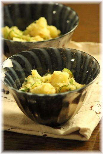 ほたておかかポテトサラダ。 と献立。