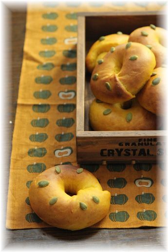 はちみつかぼちゃのベーグル。