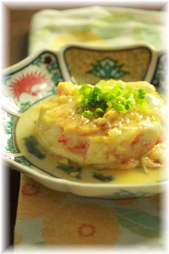 お豆腐入りかに玉。 と献立。