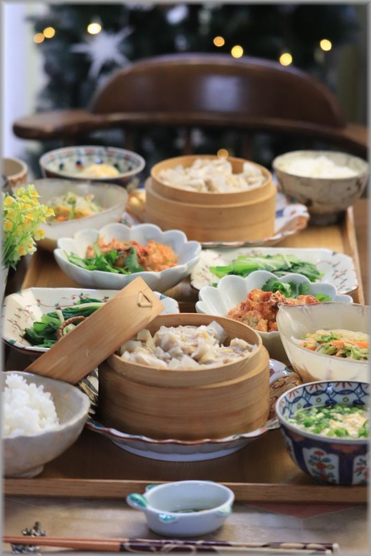 【レシピ】筍と帆立の歯ごたえ焼売。と　献立。と　ダイエットとか言って。