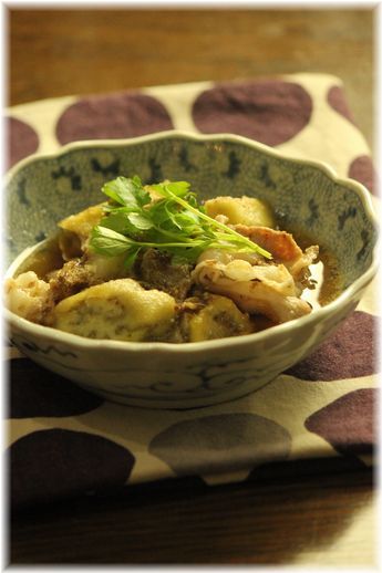 なす と 豚肉の ゴマおかか煮。 と献立。