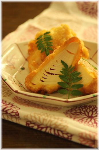 筍の お醤油フライ。 と献立。