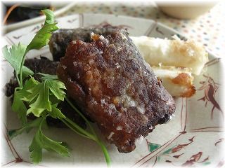 甘辛ケチャップ秋刀魚の竜田。 と献立。