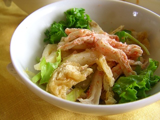 甘辛お揚げと食べるお野菜 とオフ会献立。
