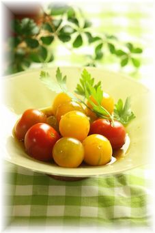 プチトマトの海苔お浸し。 と献立。