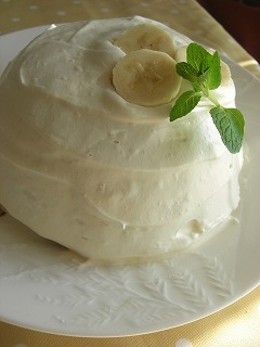 チョコバナナ炊飯器ケーキ。