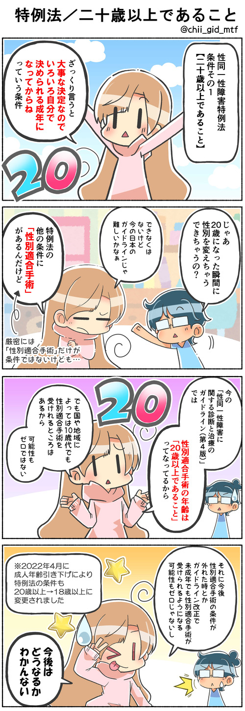 特例法二十歳以上であること