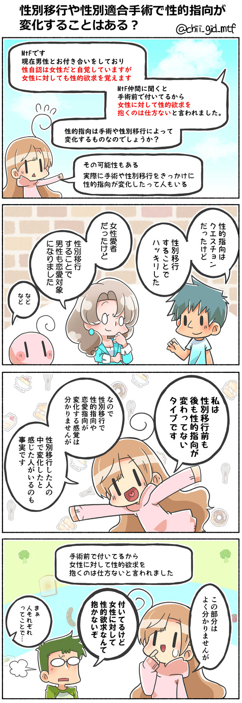 性別移行や性別適合手術で性的指向が変化することはある？