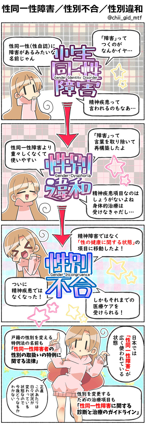 性同一性障害／性別不合／性別違和