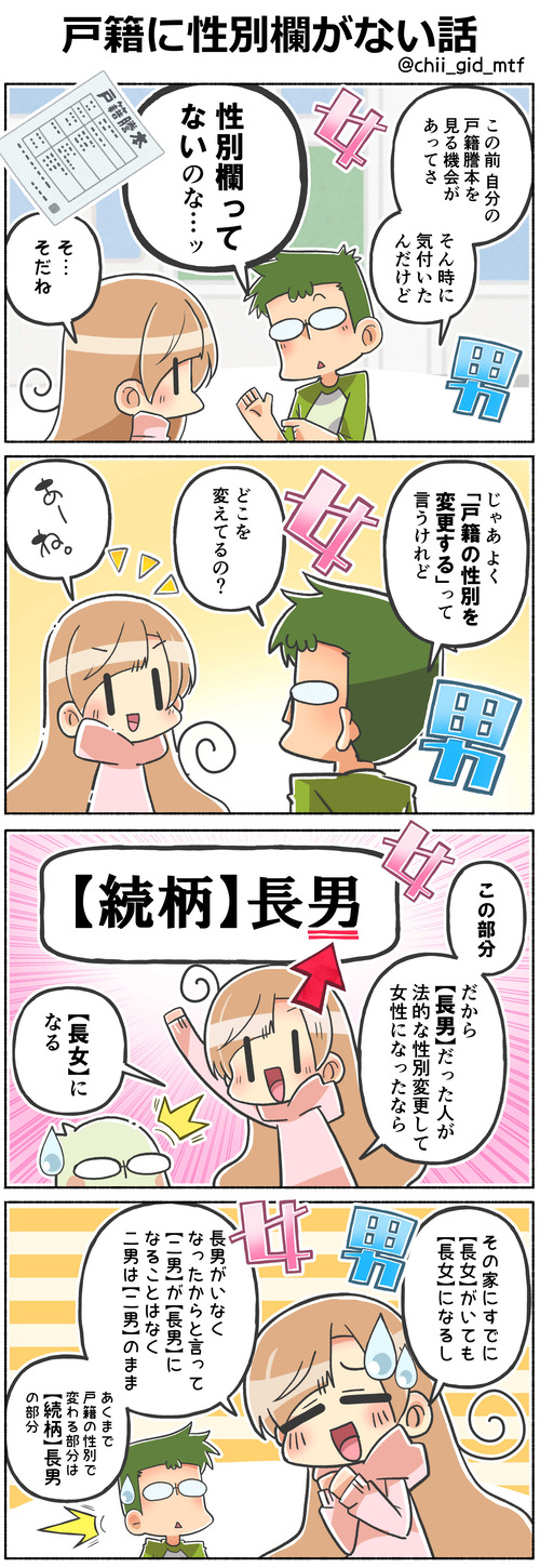 戸籍に性別欄がない話