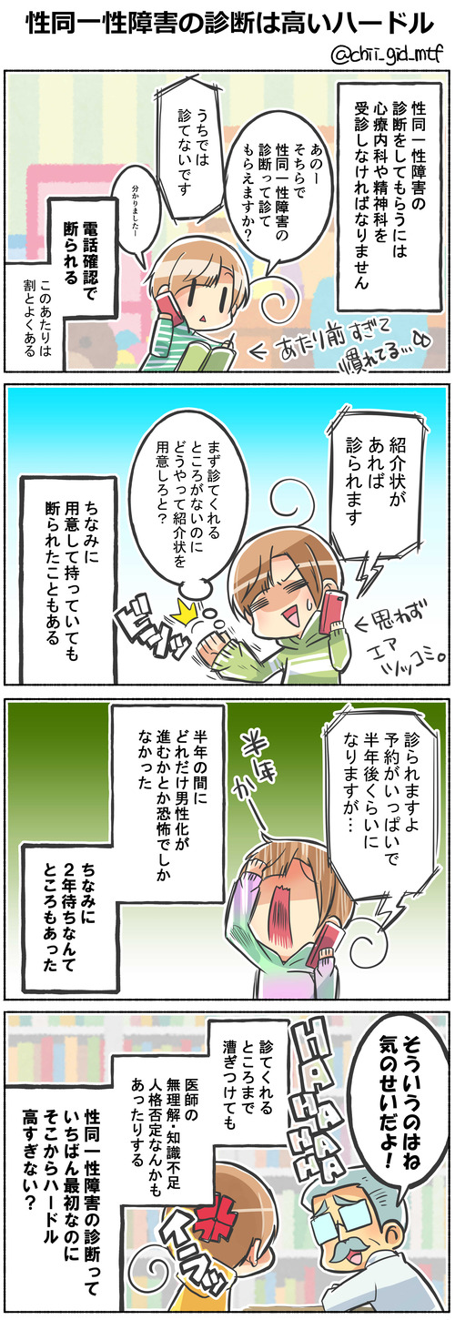 性同一性障害の診断は高いハードル