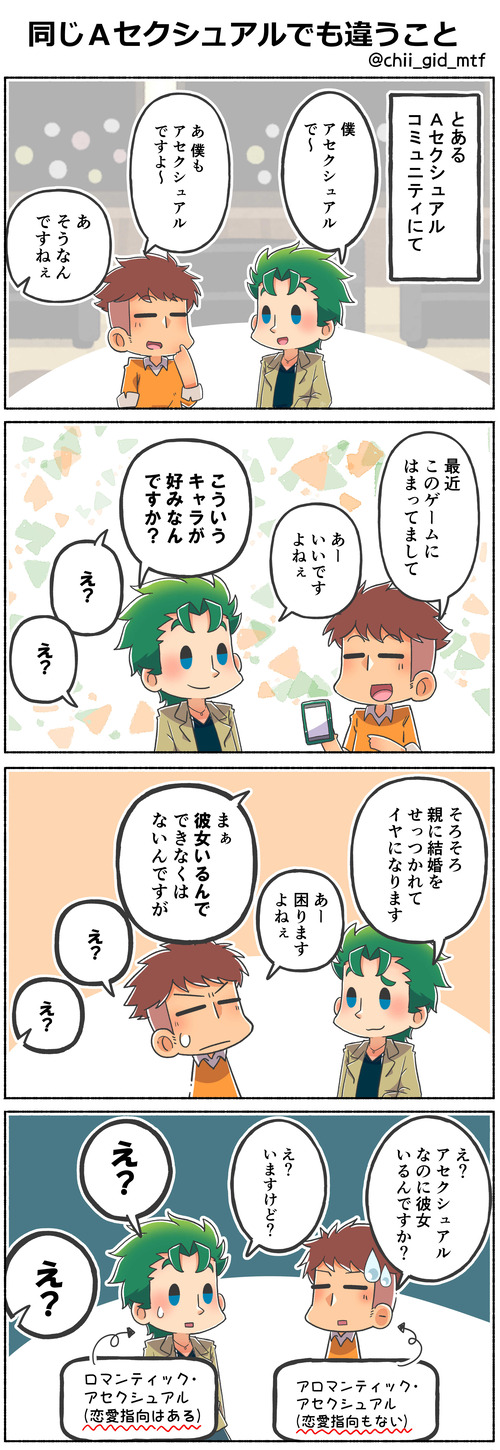 同じＡセクシュアルでも違うこと