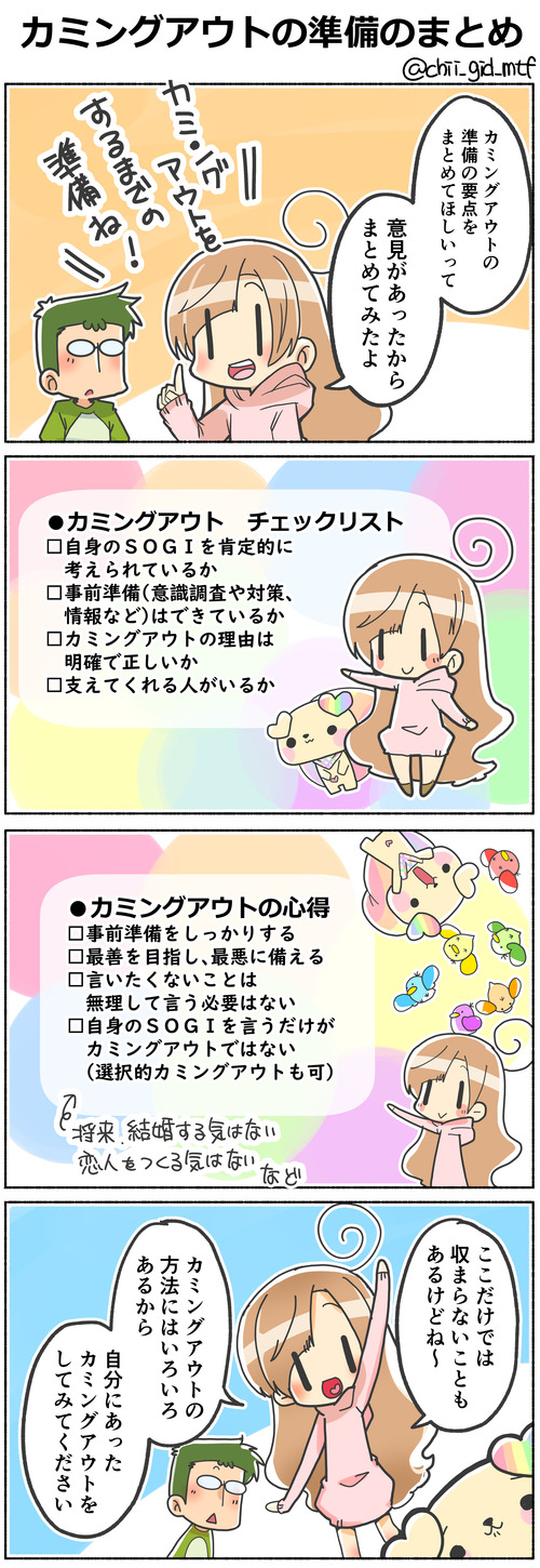 カミングアウトのまとめ