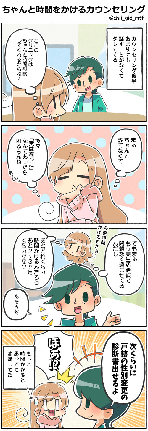 ちゃんと時間をかけるカウンセリング
