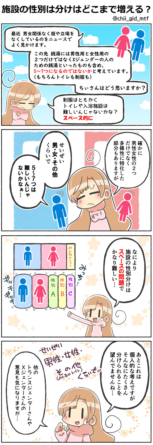 施設の性別は分けはどこまで増える?