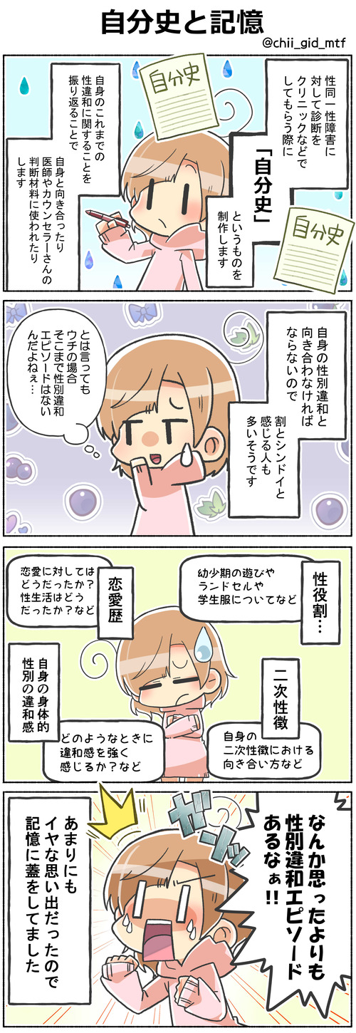 自分史と元男子の記憶