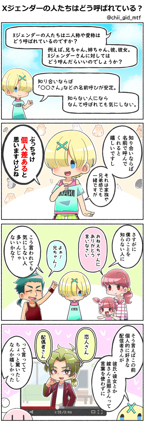 Xジェンダーの人たちはどう呼ばれている?