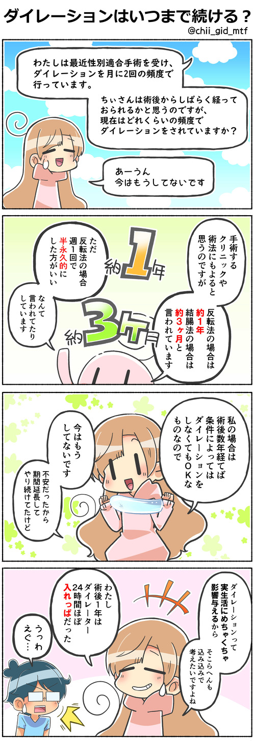 ダイレーションはいつまで続ける？