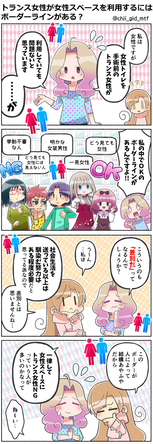 トランス女性が女性スペースを利用するにはボーダーラインがある？