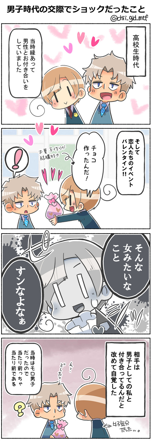 男子時代の交際でショックだったこと