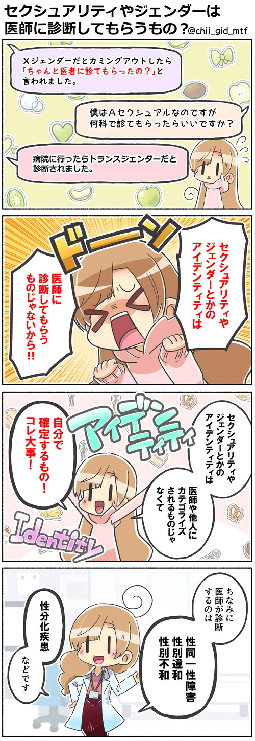 セクシュアリティやジェンダーは医師に診断してもらうもの？
