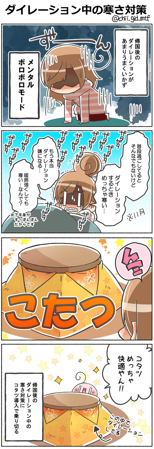 ダイレーション中の寒さ対策