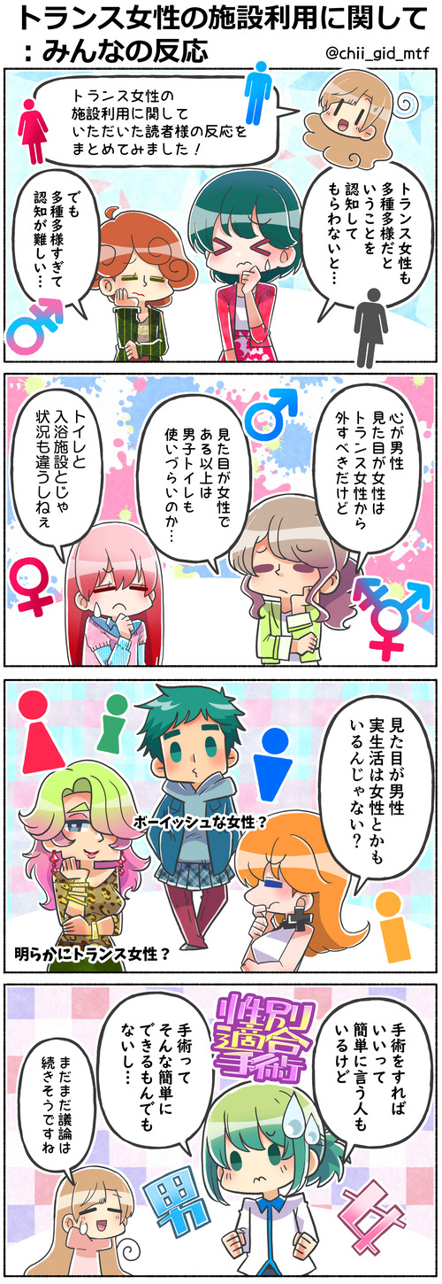 トランス女性の施設利用に関して：みんなの反応