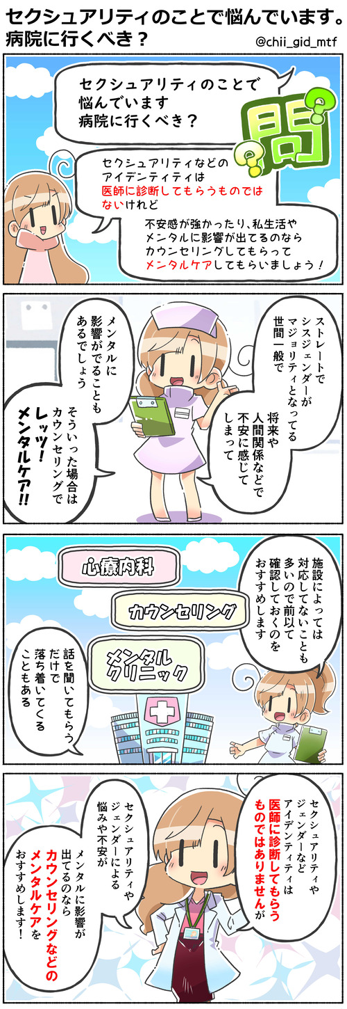 セクシュアリティのことで悩んでいます。病院に行くべき？