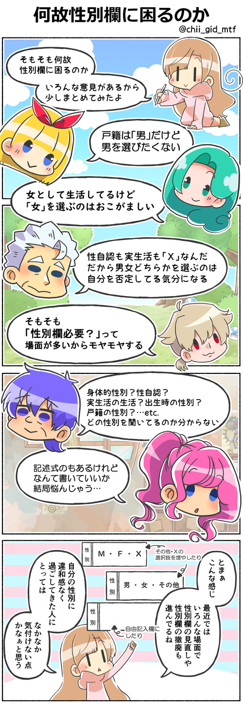 何故性別欄に困るのか