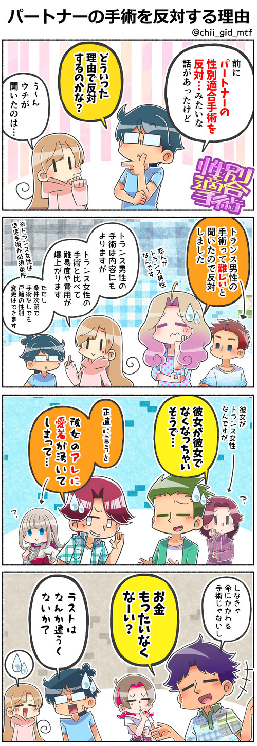パートナーの手術を反対する理由