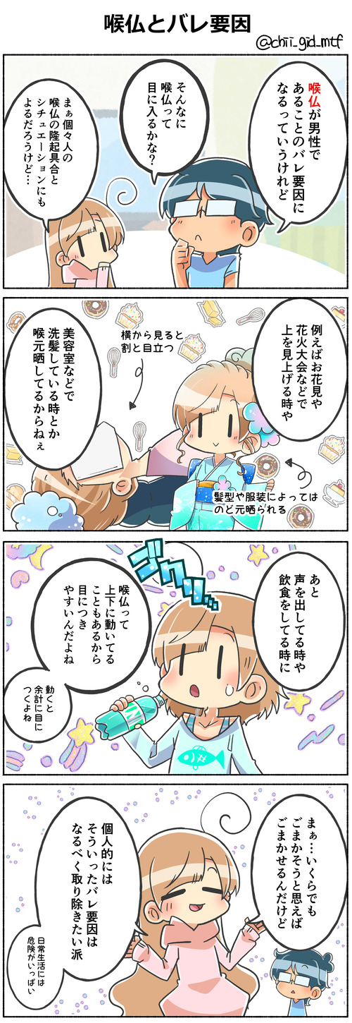 喉仏とバレ要因