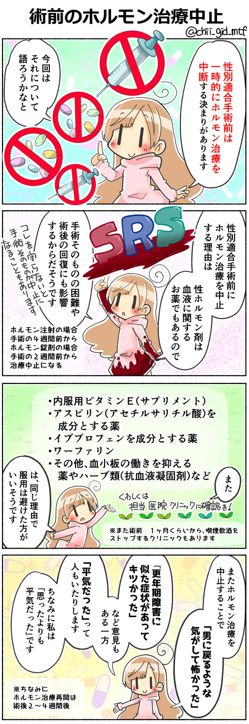術前のホルモン治療中止