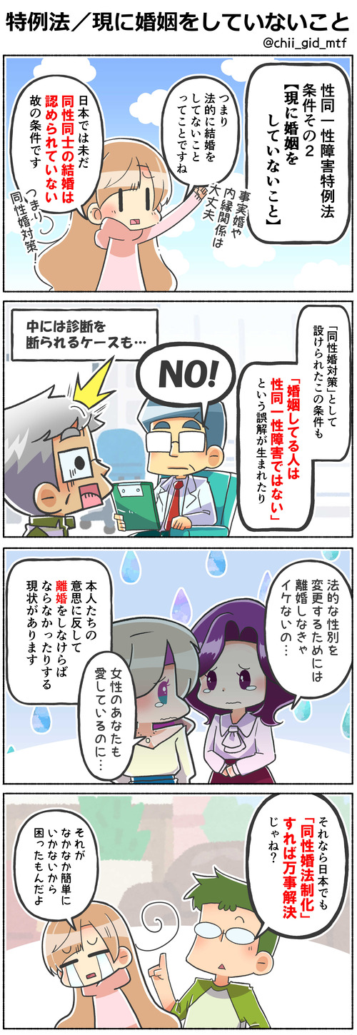 特例法現に婚姻していないこと