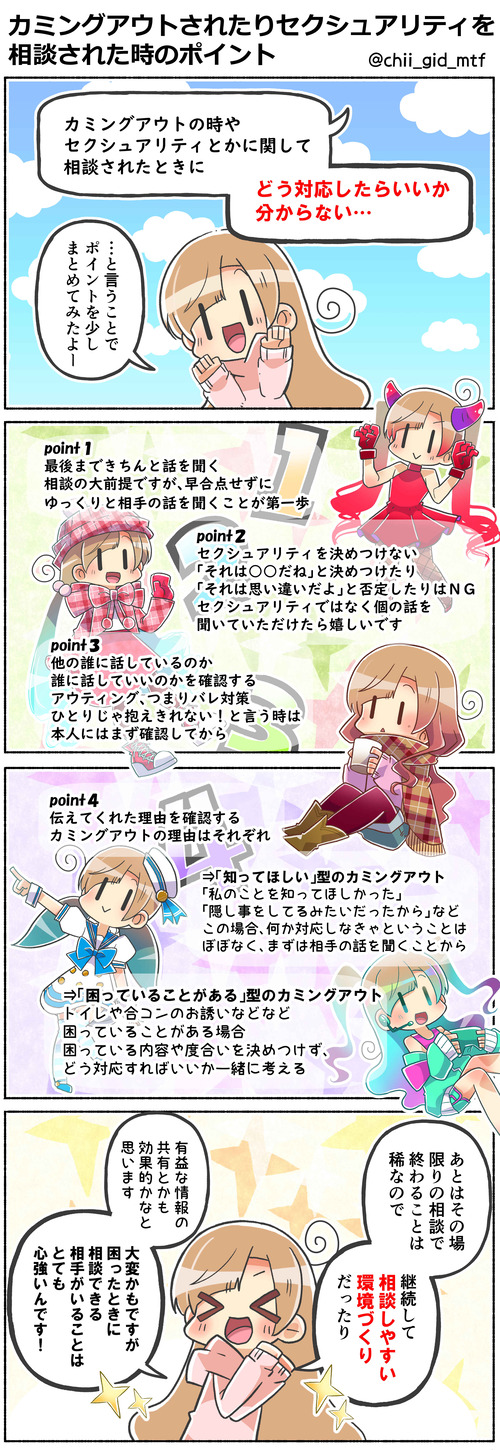 カミングアウトされたりセクシュアリティを相談された時のポイント