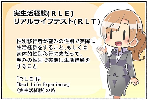 望みの性別で生活 実生活経験 ｒｌｅ リアルライフテスト 用語解説 俺の嫁ちゃん 元男子 Lgbtq 4コマ ブログ