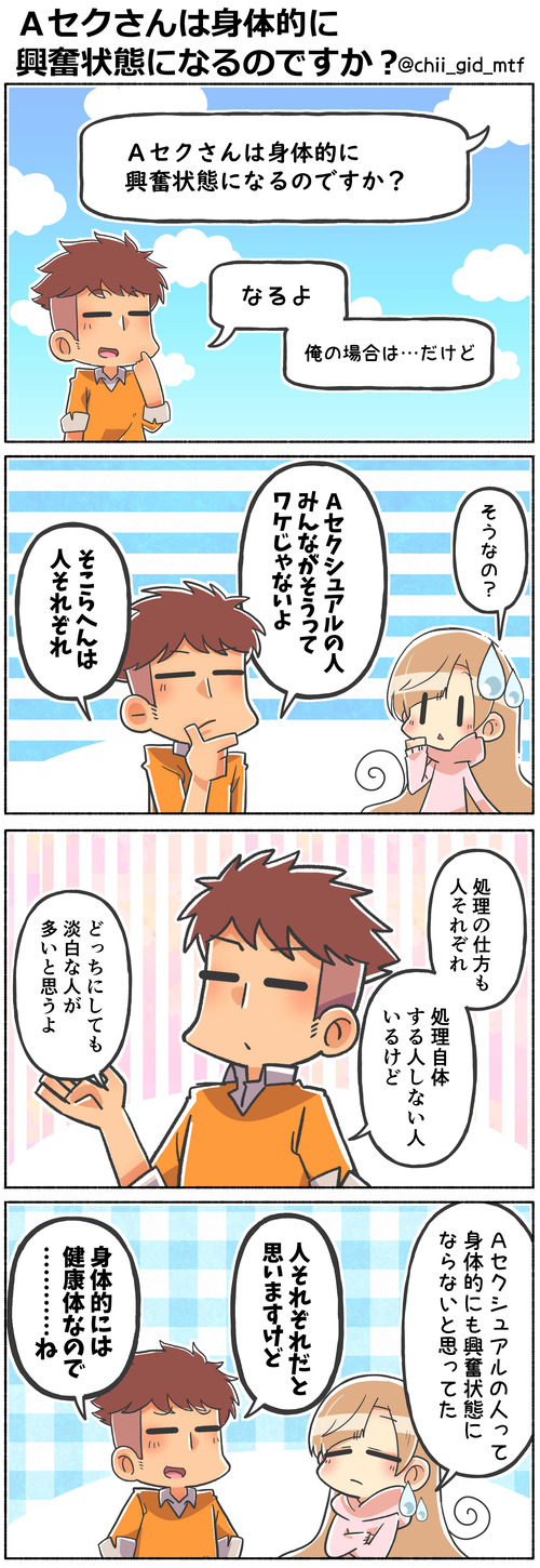 Ａセクさんは身体的に興奮状態になるのですか？