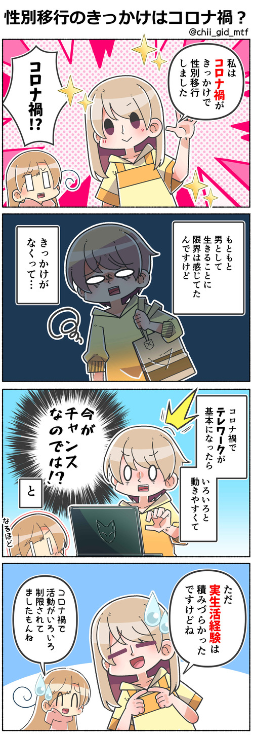 性別移行のきっかけはコロナ禍?